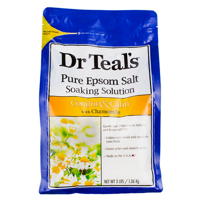 Dr Teal's Pure Epsom Salt Soaking Solution, Chamomile, 3 lbs