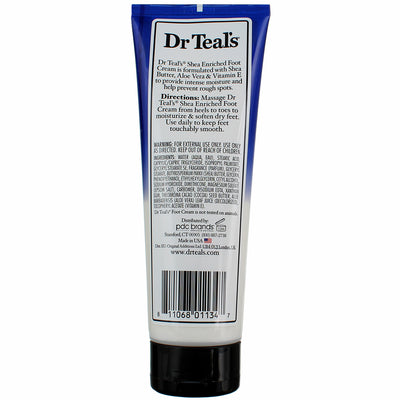 Dr Teal's Foot Care Therapy With Shea Butter & Aloe Vera Moisturize & Soften Foot Cream, 8 oz