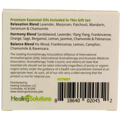 Healing Solutions Therapeutic Essential Oil Set, Relax 3 Set, 0.33 oz, 3 Ct