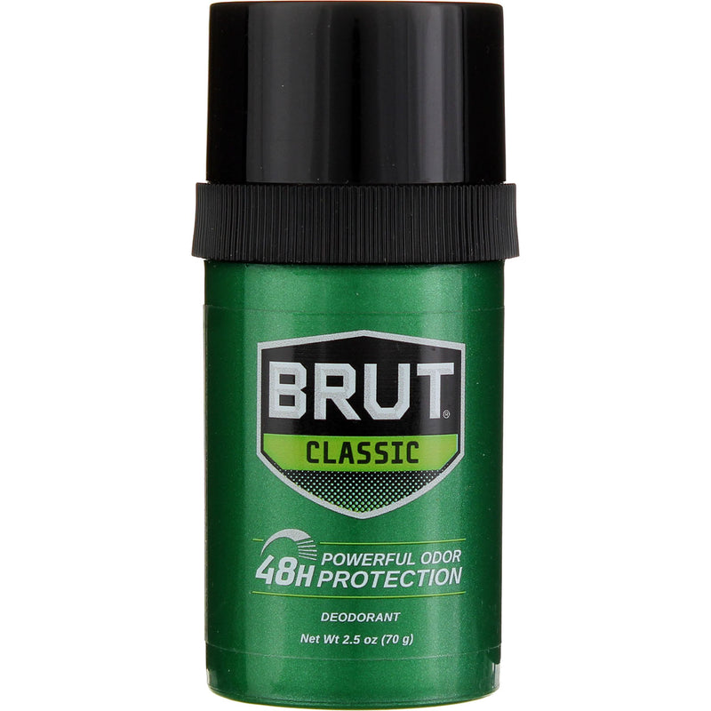 Brut Deodorant Round Stick, Classic, 2.5 oz