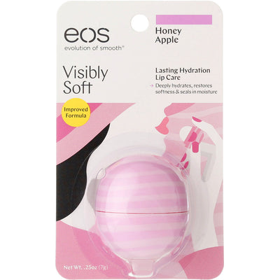 eos Visibly Soft Lip Balm Sphere, Honey Apple, 0.25 oz