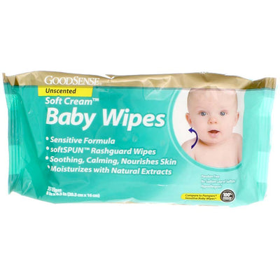 GoodSense Soft Cream Baby Wipes, Unscented, 35 Ct