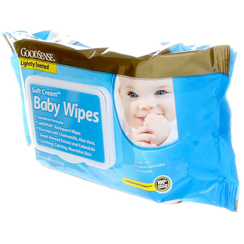 GoodSense Soft Cream Baby Wipes, Lightly Scented, 72 Ct