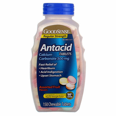 GoodSense Regular Strength Antacid Tablets, 150 Ct, Assorted Flavors 8 oz