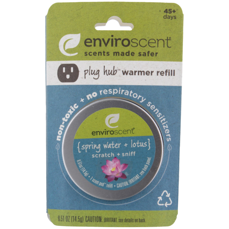Enviroscent Plug Hub Warmer Refill, Spring Water + Lotus, 0.51 oz