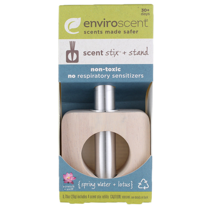 Enviroscent Scent Stix And Stand, Spring Water + Lotus, 0.7 oz, 5 Ct
