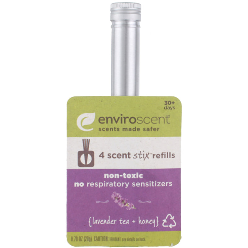 Enviroscent Scent Stix Refill, Lavender Tea + Honey, 0.7 oz, 4 Ct