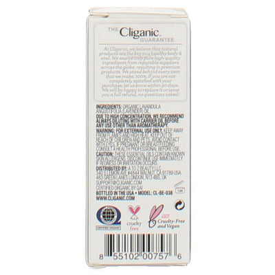 Cliganic 100% Pure Essential Oil Certified Organic Body Oil, Lavender, 0.33 fl oz