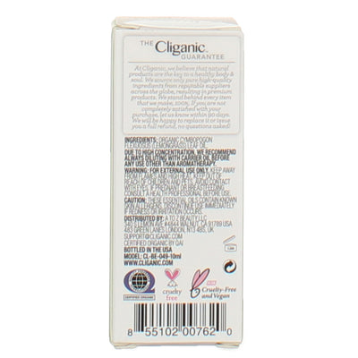 Cliganic 100% Pure Essential Oil Certified Organic Body Oil, Lemongrass, 0.33 fl oz