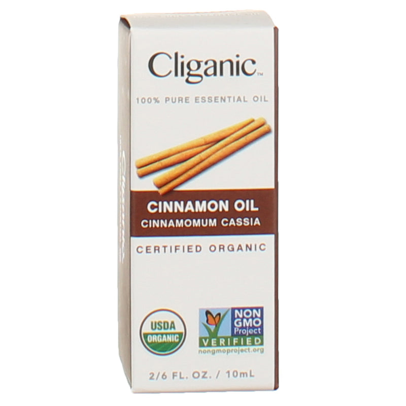 Cliganic 100% Pure Essential Oil Certified Organic Body Oil, Cinnamon, 0.33 fl oz