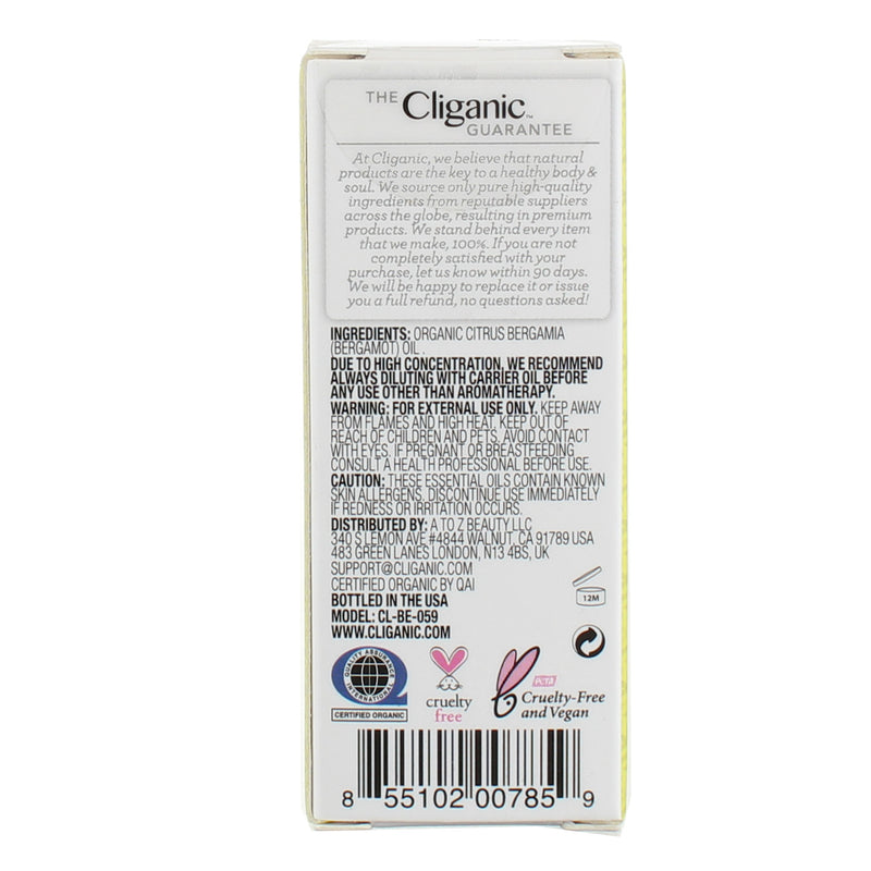 Cliganic 100% Pure Essential Oil Body Oil, Bergamot, 0.3 fl oz