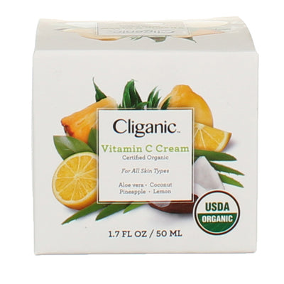 Cliganic Vitamin C Certified Organic Face Cream, 1.7 fl oz