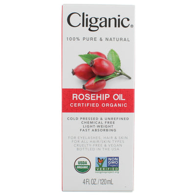 Cliganic 100% Pure & Natural Body Oil, Rosehip, 4 fl oz