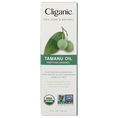 Cliganic 100% Pure & Natural Certified Organic Body Oil, Tamanu, 2 fl oz