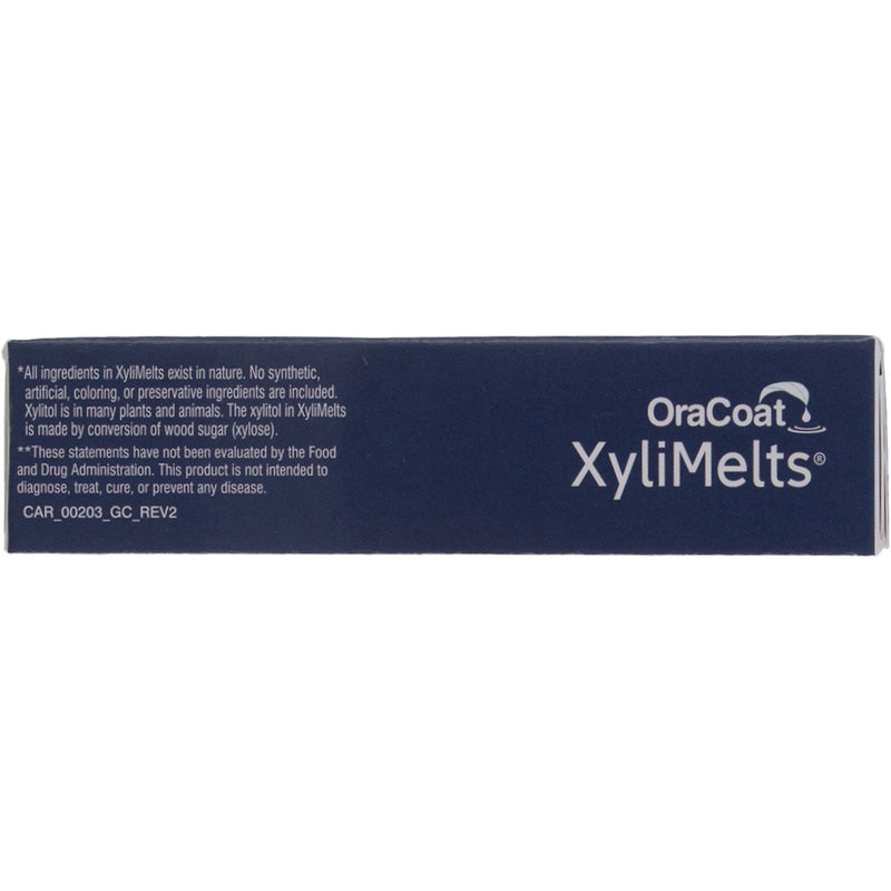 OraCoat XyliMelts Dry mouth Stick-On Melts, Mint And Sugar Free 24-Hour, 40 Ct