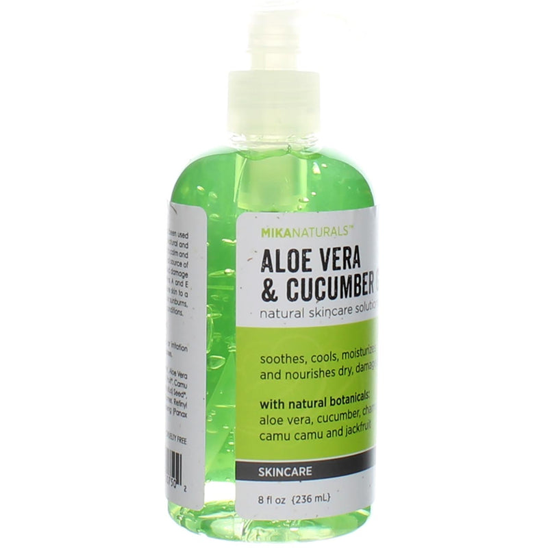 MikaNaturals Aloe Vera & Cucumber Skin Gel, 8 fl oz