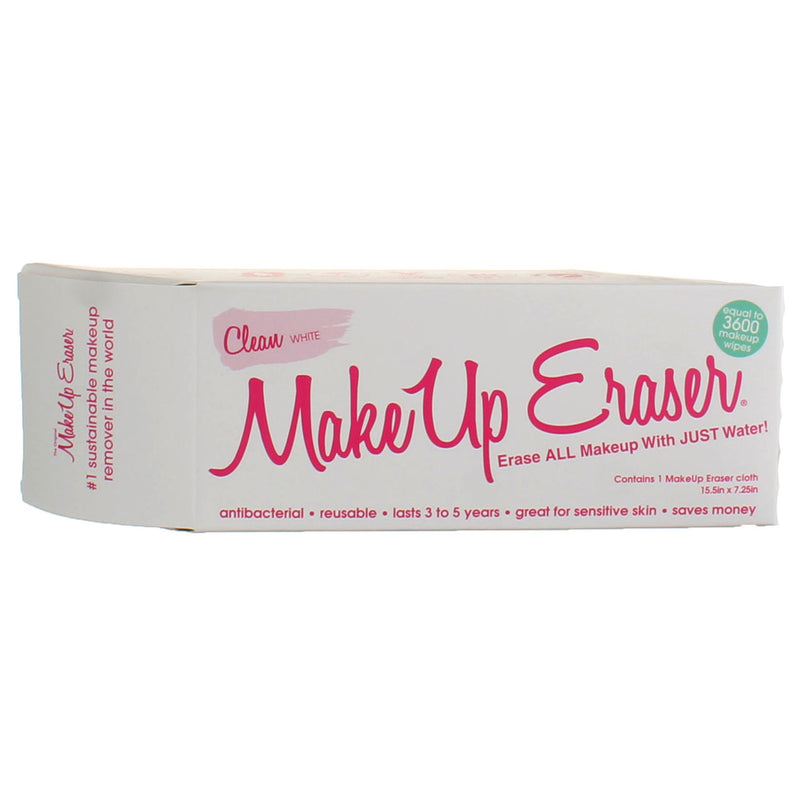 MakeUp Eraser The Original Antibacterial Reusable Makeup Eraser, Clean White