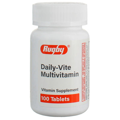 Rugby Daily-Vite Multivitamins Tablets, 100 Ct