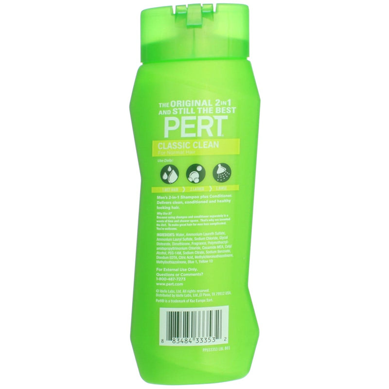 Pert 2-in-1 Shampoo & Conditioner, Classic Clean, 13.5 fl oz