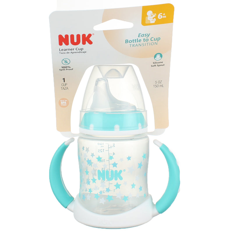 Nuk Learner Cup Baby Bottle, Baby Blue