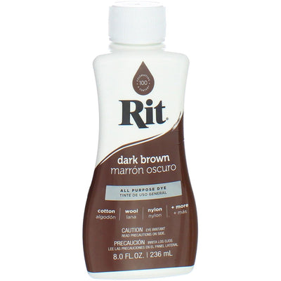 Rit All-Purpose Liquid Dye, Dark Brown, 8 fl oz