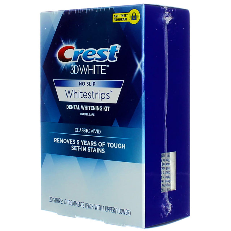 Crest 3D White Classic Vivid No Slip Whitestrips, 20 Strips