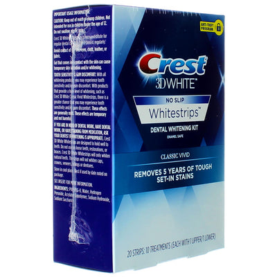 Crest 3D White Classic Vivid No Slip Whitestrips, 20 Strips