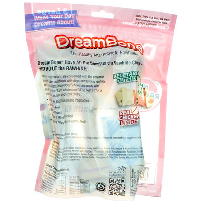 DreamBone Vegetable & Chicken Dog Chews, Rawhide Free, Large, 3-Count