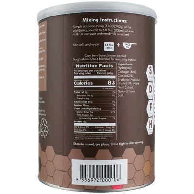 The WellBeing Responsibly Healthy Collagen Powder, Chocolate, 12.85 oz